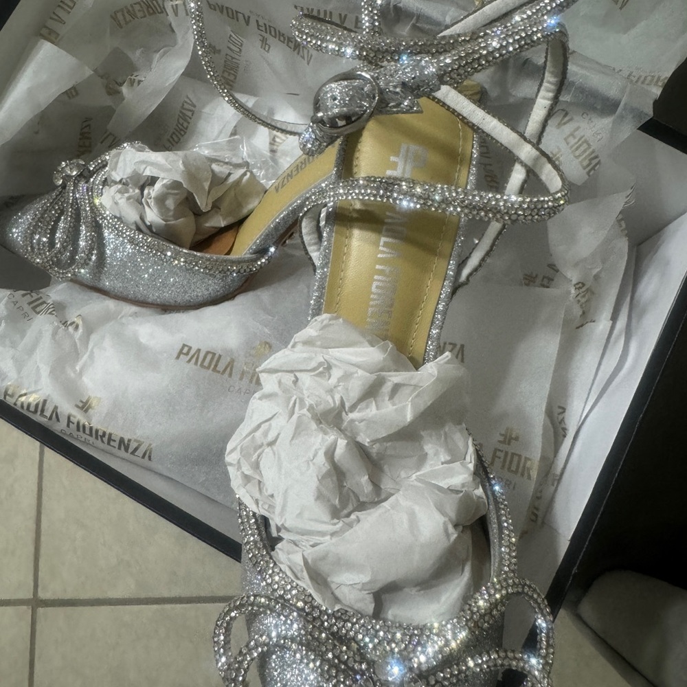 PAOLA FIORENZA wrap around in stones shoes size 36